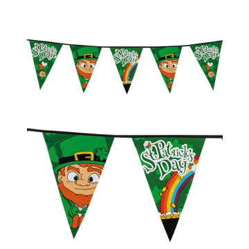 St. Patricks Day vimpelguirlande - 8 m