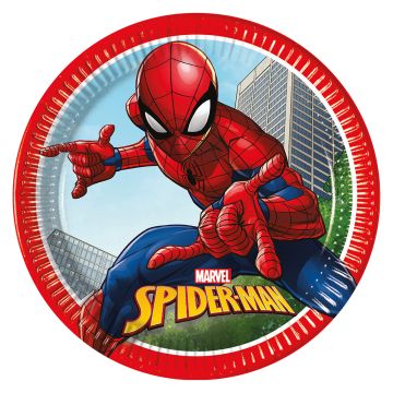 Spiderman Papteller 8x - 23 cm