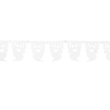 Weiße Gespenst-Papiergirlande - 6 m