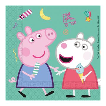 Peppa Wutz Servietten 20x - 16,5 x 16,5 cm