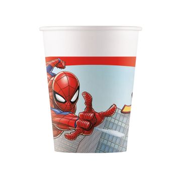 Spiderman Pappbecher 8x - 200 ml