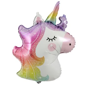 Einhorn Folieballon mehrfarbig 60 cm