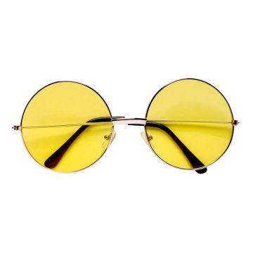 Neon Sonnenbrille Gelb, Rund