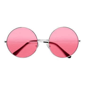 Neon Sonnenbrille Pink, Rund