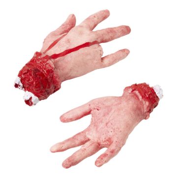 Abgetrennte blutige Hand