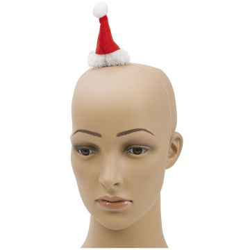 Mini Weihnachtsmütze mit Bommel 10 cm  