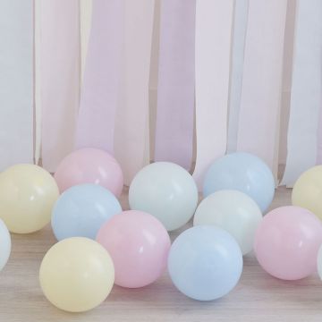 Bunte Mini Ballons Pastell 40x - 12 cm