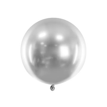 Großer Runder Ballon Silber - 60 cm