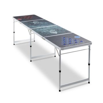 Bier Pong Tisch mit LED-Dioden - 240x60x70 cm