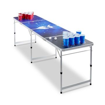 Bier Pong Tisch mit Sternenhimmel-Motiv, 240x60x70 cm