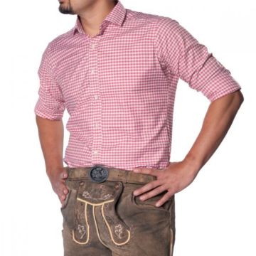 Oktoberfest tyroler skjorte pink Leopold Deluxe Oktoberfest tyroler skjorte pink Leopold Deluxe