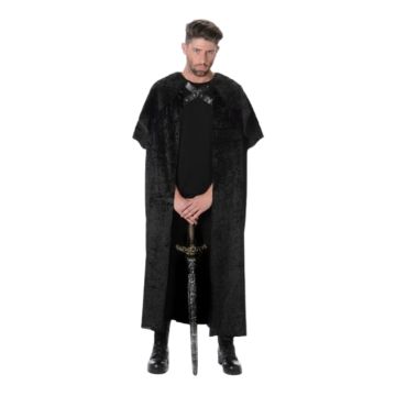 Schwarzes Pelz-Cape Einheitsgröße