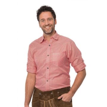 Oktoberfest Tyroler Hemd Rot für Männer