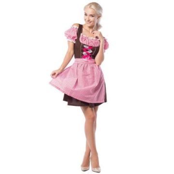 Oktoberfest Kleid Anne-Ruth Pink und Braun