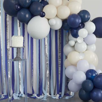 Ballonbogen in Blautönen - inkl. Ballons & Luftschlangen