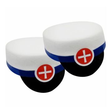 Blaue Studentenhüte 2x - 8cm