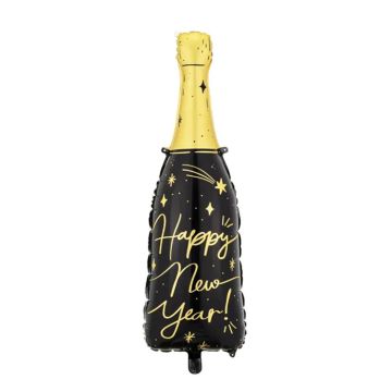 Champagner Happy New Year Folienballon - 39,5 x 98 cm