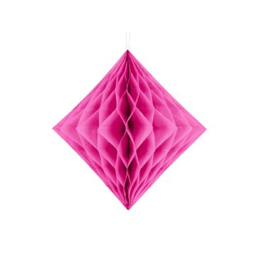 Diamant Wabenballon Pink - 20cm