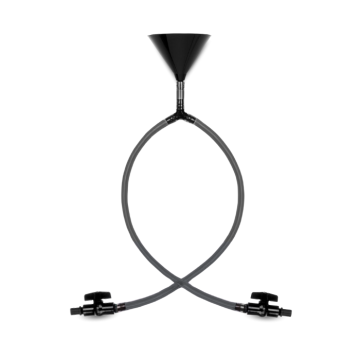 Doppelter Trichter-Bierbong schwarz