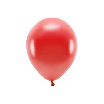 Metallic Rote Luftballons 10x - 30 cm 