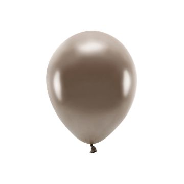 Metallic Braune Luftballons 10x - 30 cm 