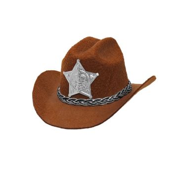 Brauner Mini-Sheriff-Cowboyhut