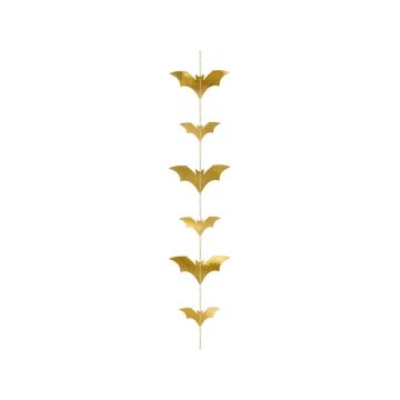 Goldene Fledermaus Girlande - 1,5 Meter