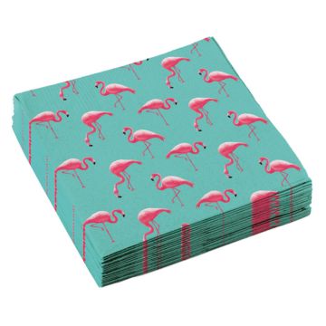 Flamingo Servietten 20x - 33x 33 cm