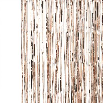 Roségoldene Lametta Vorhang - 2,5 x 1 Meter