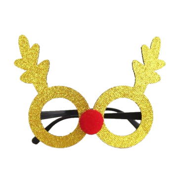 Weihnachtsbrille - Rentier Gold