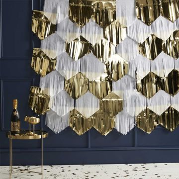 Weiß & Gold Backdrop - 7 x 2 Meter