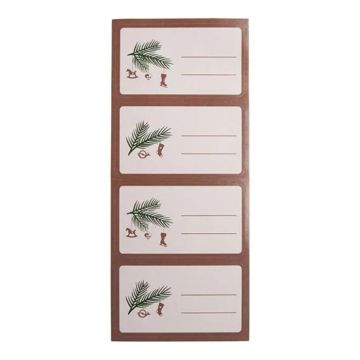 Geschenkanhänger-Aufkleber mit 4 verschiedenen Weihnachtsmotiven 12x Das Alte Apotheke