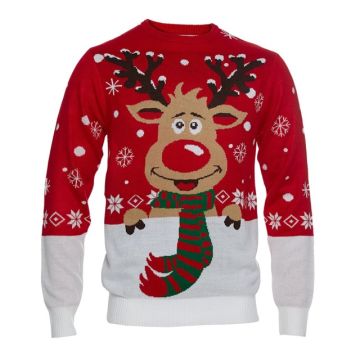 Weihnachts Pullover Rudolf - S-XL