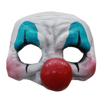 Gruselige Happy-Halb-Clownmaske