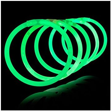 Grüne Knicklichter 100x - Armband, 20x0,5 cm