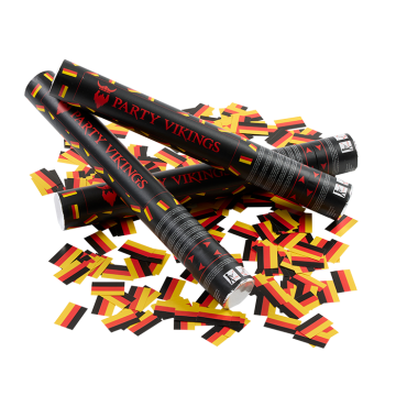 Deutschland Konfetti-Rohr 40 cm PartyVikings Rechteckiges Konfetti