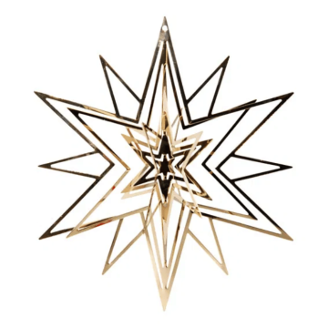 Guld stjerne til ophæng Det Gamle Apotek - 13x14,8 cm