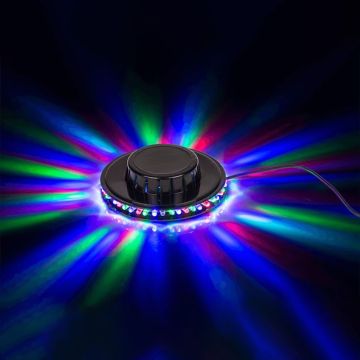 Flaches LED Diskolicht, 13x13x3,5 cm