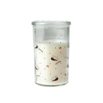 Lys i glas med studenterhue motiver rød student Det Gamle Apotek