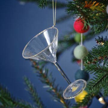 Martiniglas mit Goldrand Weihnachtsdekoration für den Weihnachtsbaum