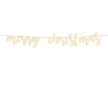 Merry Christmas Holz-Banner - 87 cm