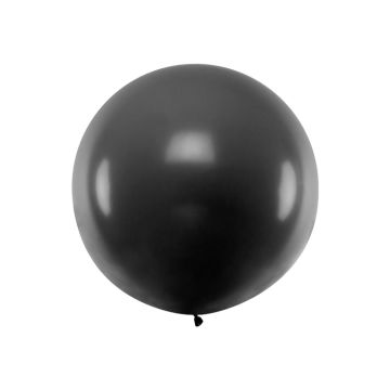 Großer schwarzer Luftballon - 1 Meter