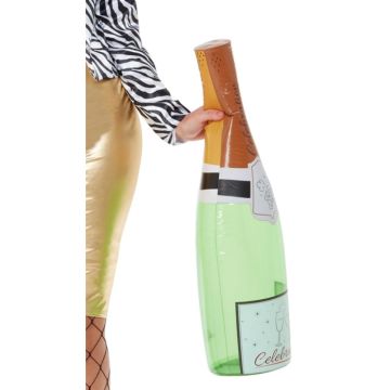 Aufblasbare Champagnerflasche 73 cm