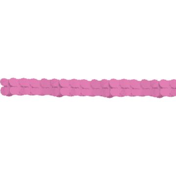Pinke Papier Girlande - 3,65 Meter