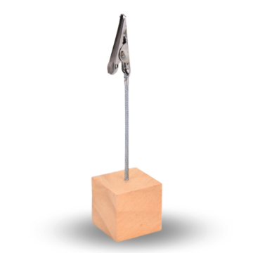 Tischnamenshalter aus Holz und Metall - 10 cm