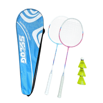 Badminton-Set mit 2 Schlägern und 3 Bällen