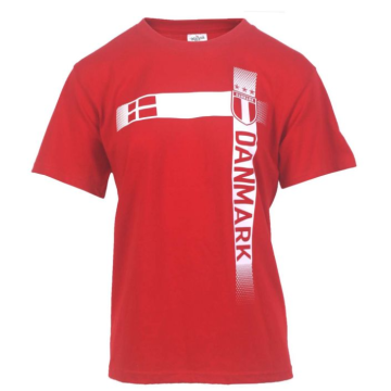 Dänemark T-Shirt in Rot und Weiß