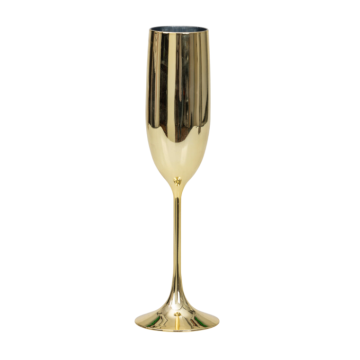 Champagnergläser goldfarben 8x - 23,8x6,9 cm