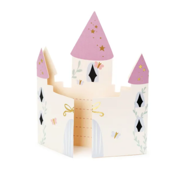 Einladungen mit Schlossdesign 6x - 12,5 x 15,5 cm