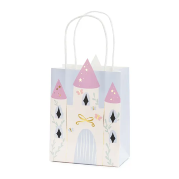 Geschenktüte mit Schlossdesign - 14x8x20 cm